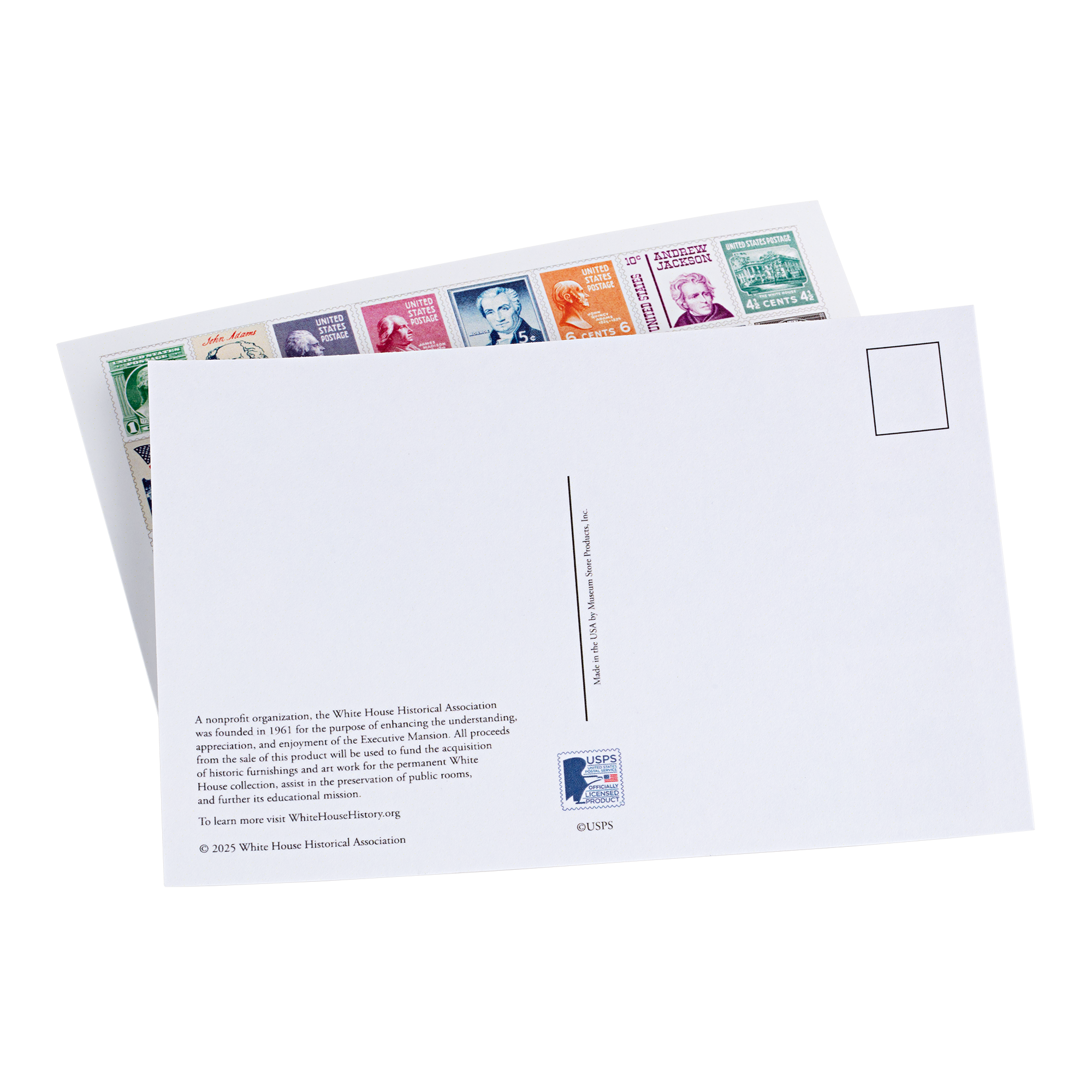 USPS White House Press Set of 10 Postcards back