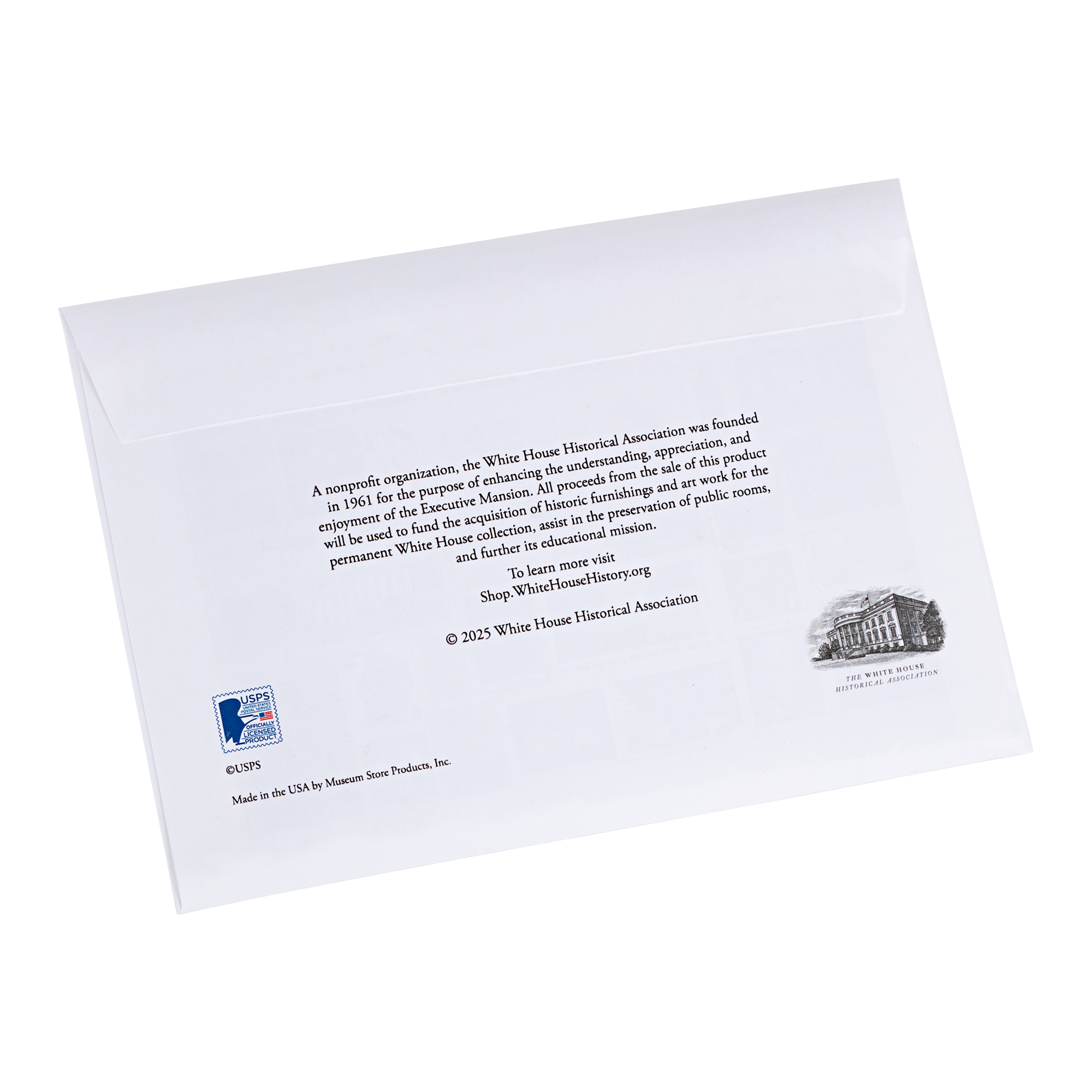USPS White House Press Set of 10 Postcards envelope back