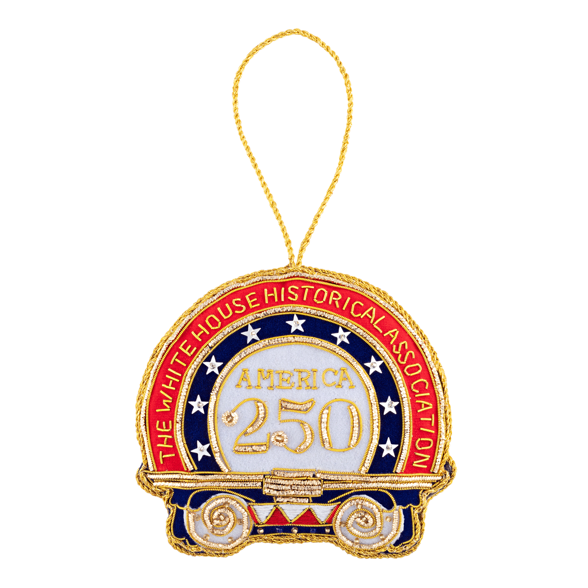 White House Historical Association America's 250th Felt Ornament front