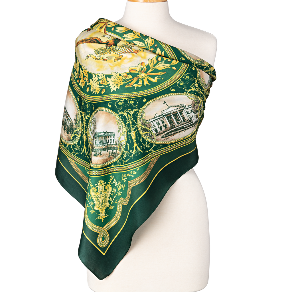 The White House Through the Years Scarf - Green draped