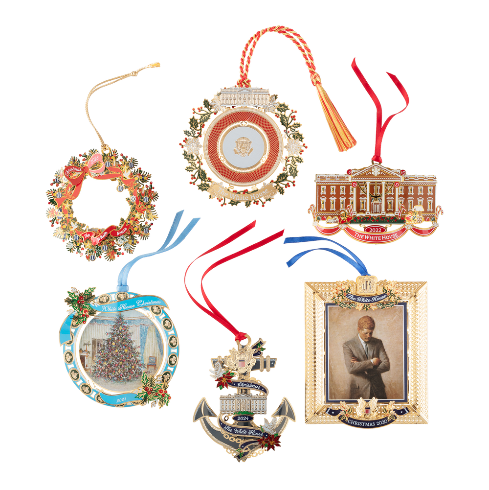 White House Christmas Ornaments 2020, 2021, 2022, 2023, 2024, and 2025