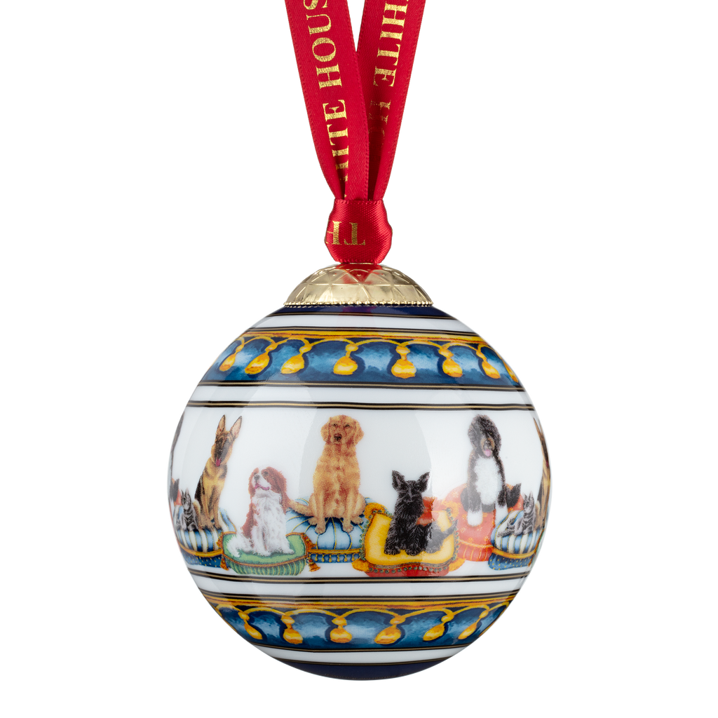 Presidential Pets Fine Bone China 3" Bauble Ornament front