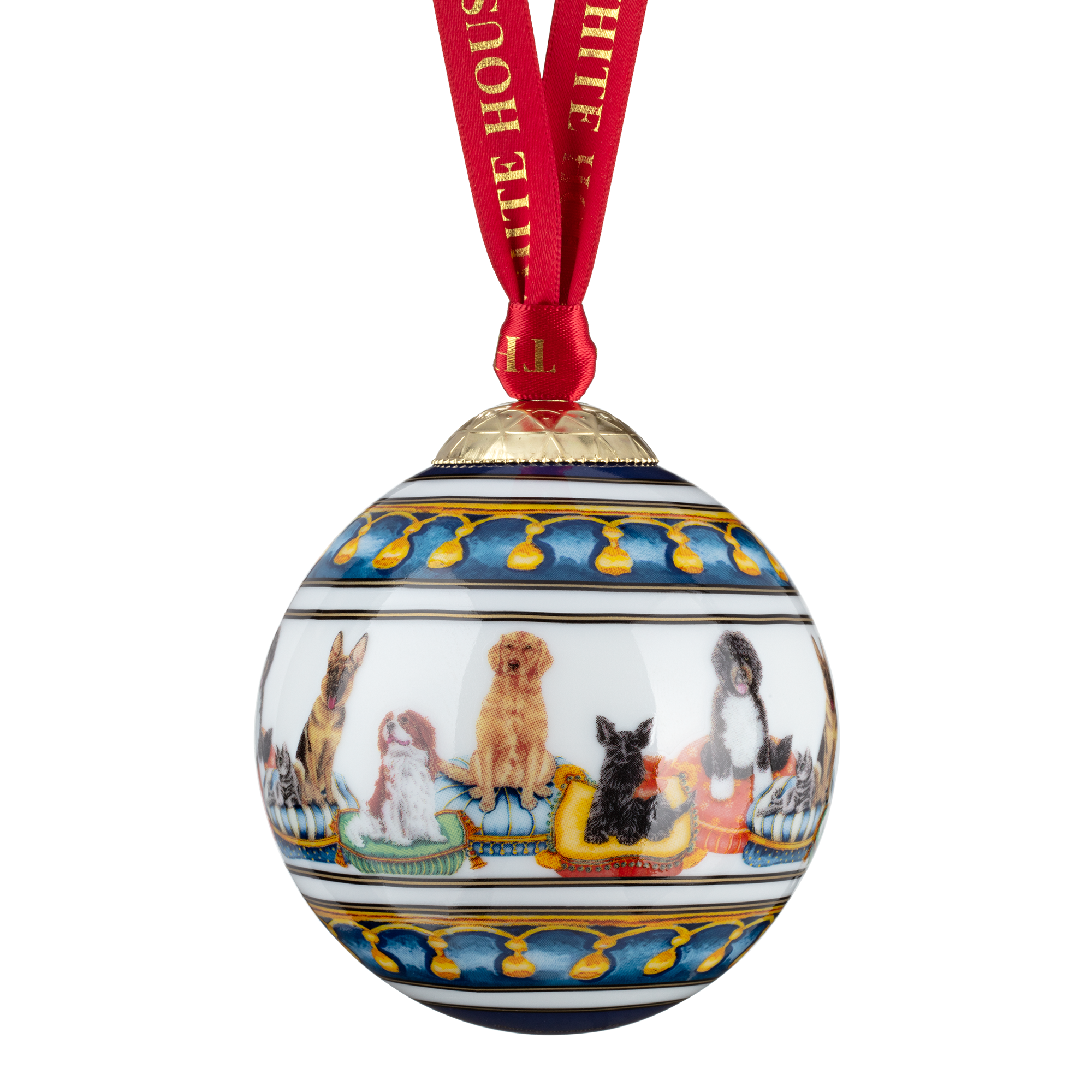 Presidential Pets Fine Bone China 3" Bauble Ornament front