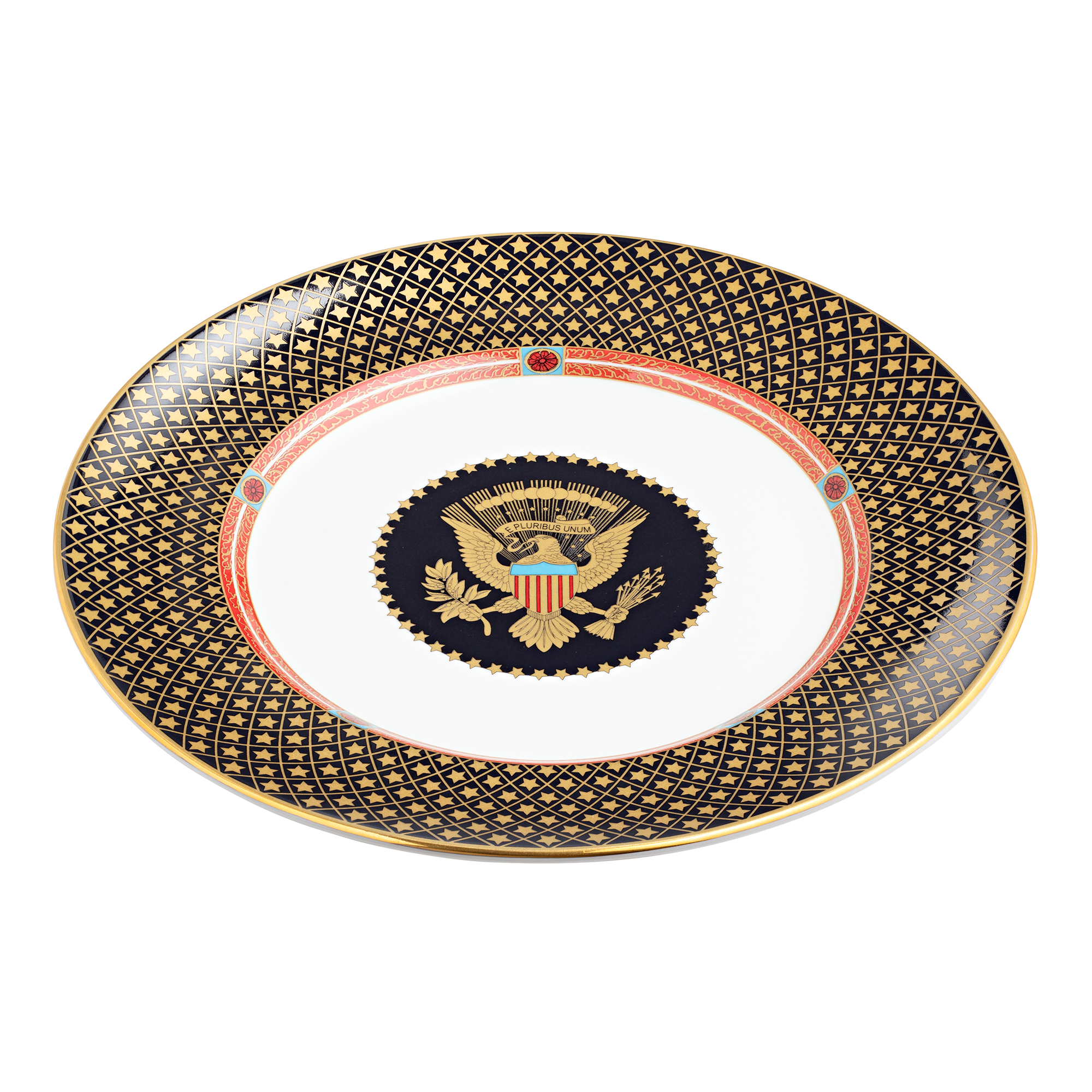 America Celebrates 250 Years 10" Plate top and rim angle
