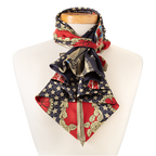 America Celebrates 250 Years Rose Accent Silk Scarf tied on form