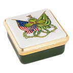 Irish Clovers for the President Enamel Box top