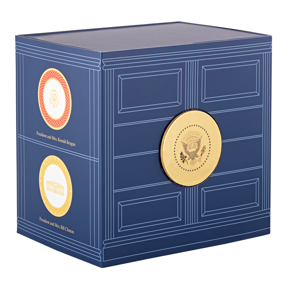 White House State China Coasters Contemporary Collection - closed box