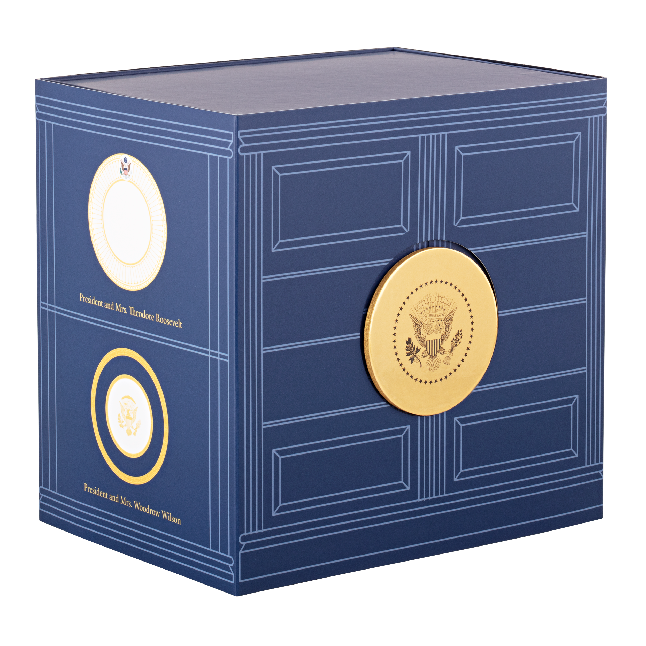 White House State China Coasters Presidential Seal Collection - closed box
