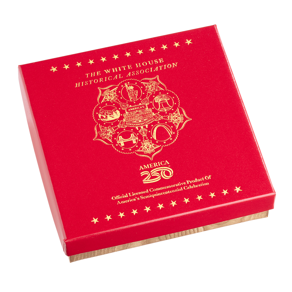 America250 American Icons Ornament closed box