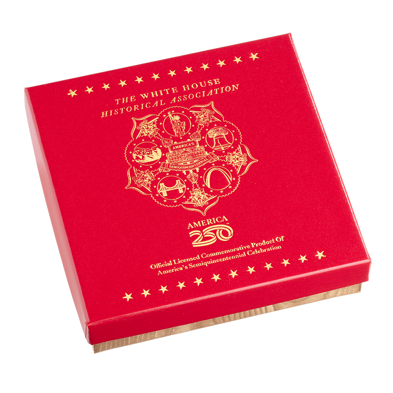 America250 American Icons Ornament closed box