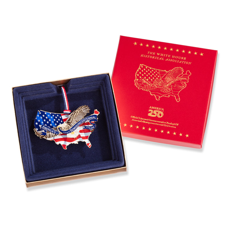 America250 Eagle of Freedom Over America Ornament in open box