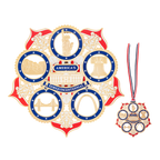 A250 American Icons Ornament 10" Display Wall Hanging side by side with regular ornament for scale