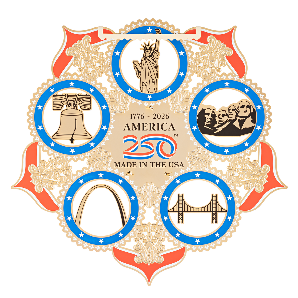 A250 American Icons Ornament 10" Display Wall Hanging back