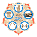 A250 American Icons Ornament 10" Display Wall Hanging back