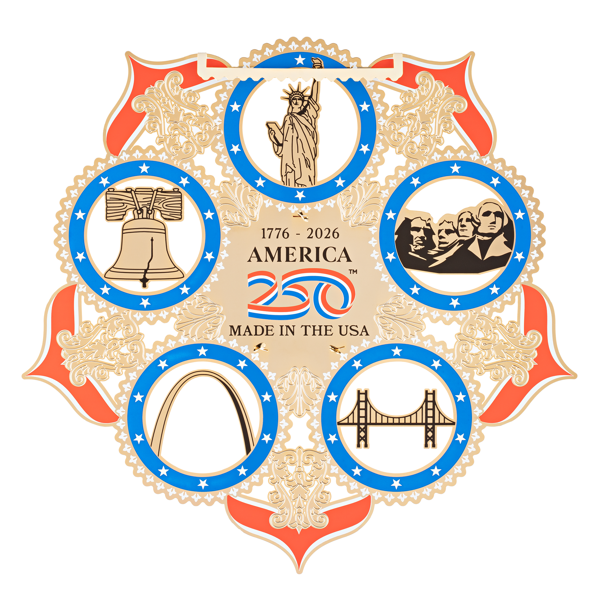 A250 American Icons Ornament 10" Display Wall Hanging back