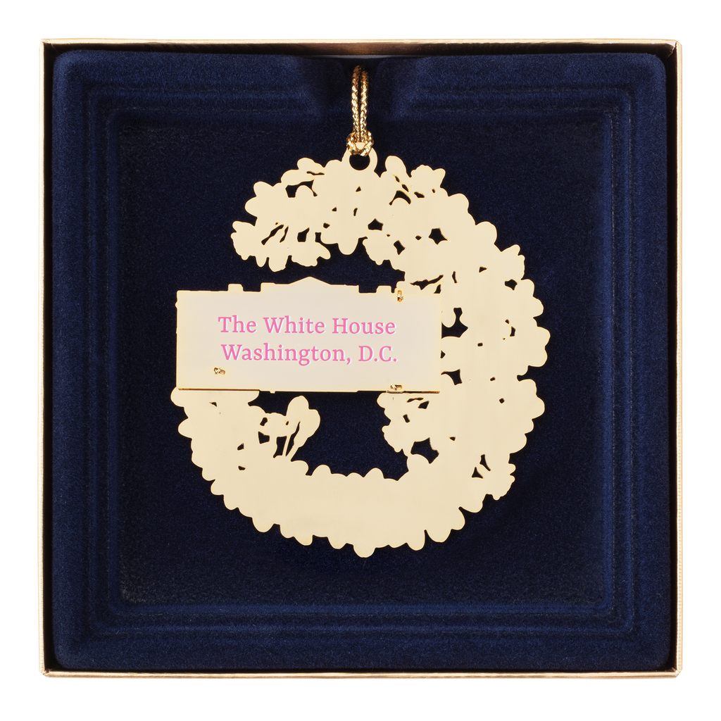White House Cherry Blossoms Ornament back in box