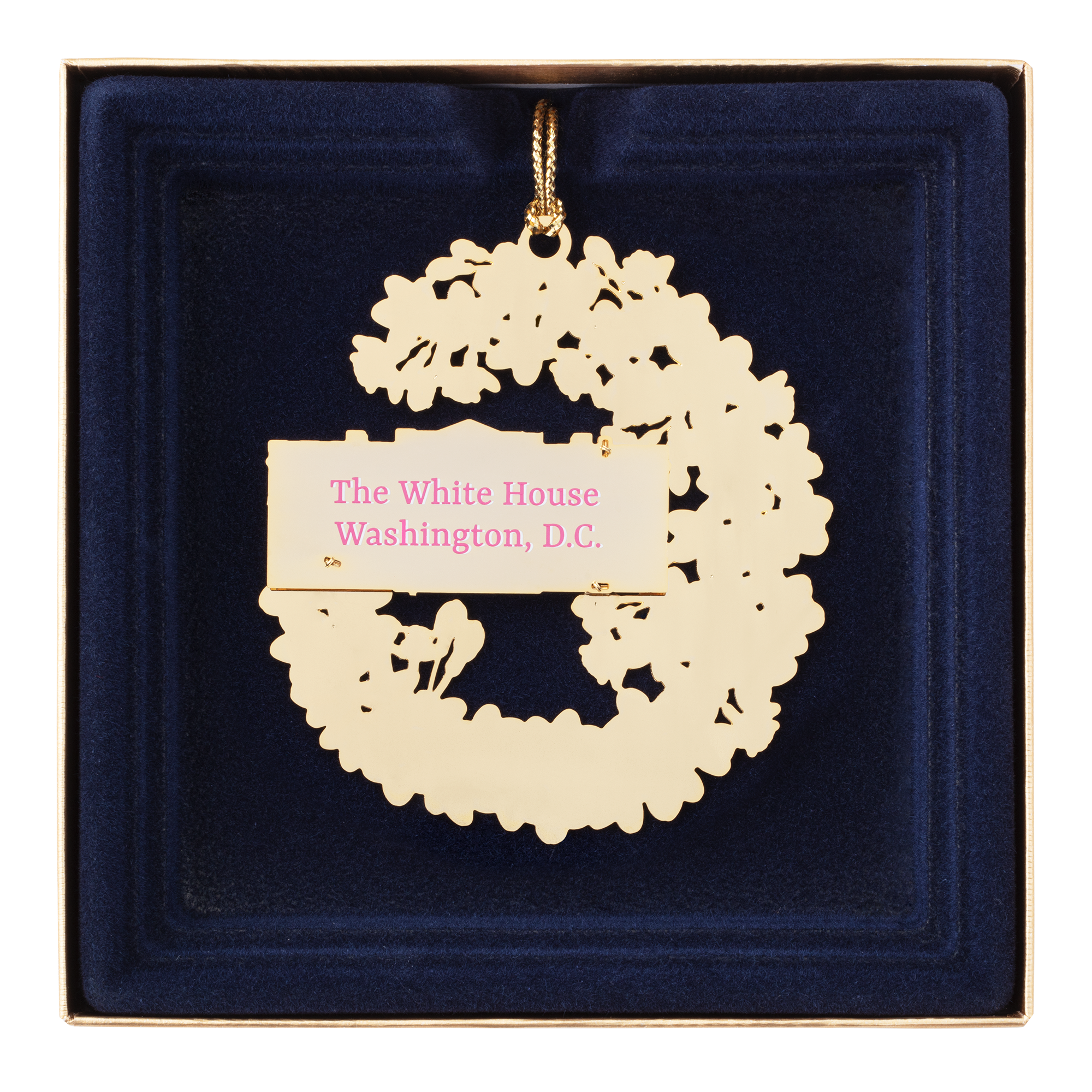 White House Cherry Blossoms Ornament back in box