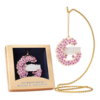 White House Cherry Blossoms Ornament hanging and in the closed box - front