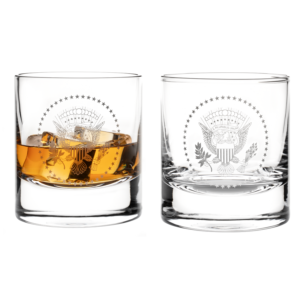 Truman Seal Double Old-Fashioned Glasses, Set of Two filled