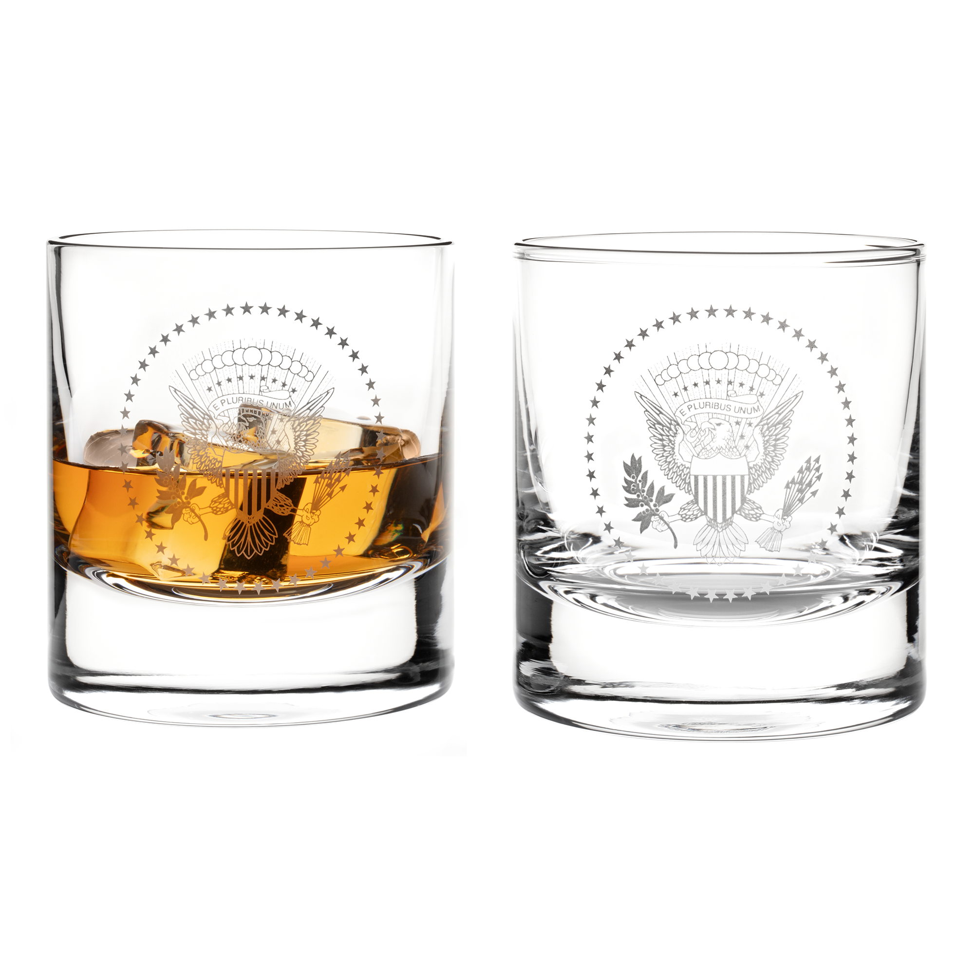 Truman Seal Double Old-Fashioned Glasses, Set of Two filled