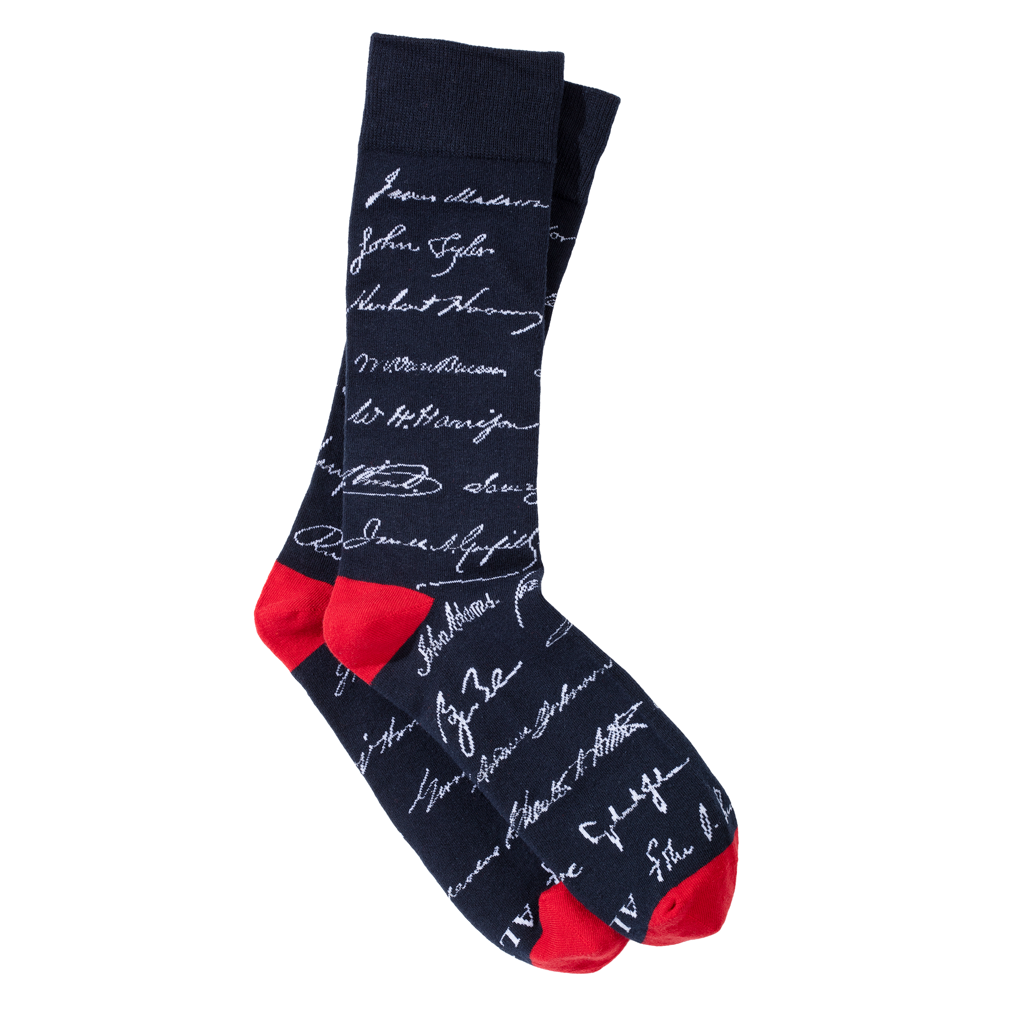 Blue presidential signature socks