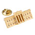 White House Lapel Pin with Crystal Accent front