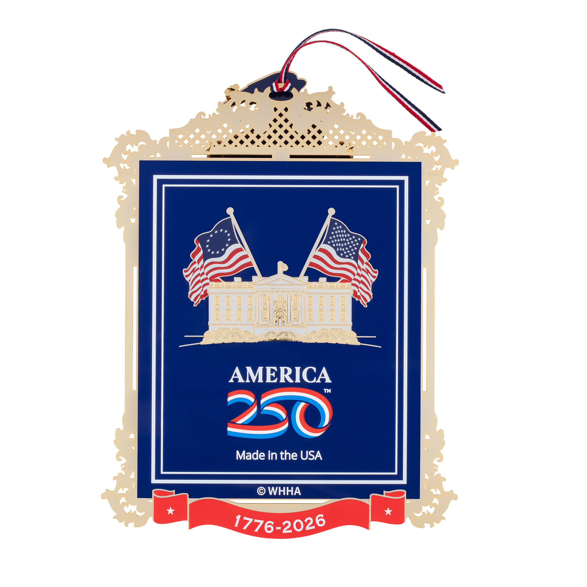 Official Commemorative Ornament of America’s 250th Anniversary 10" Display Wall Hanging back