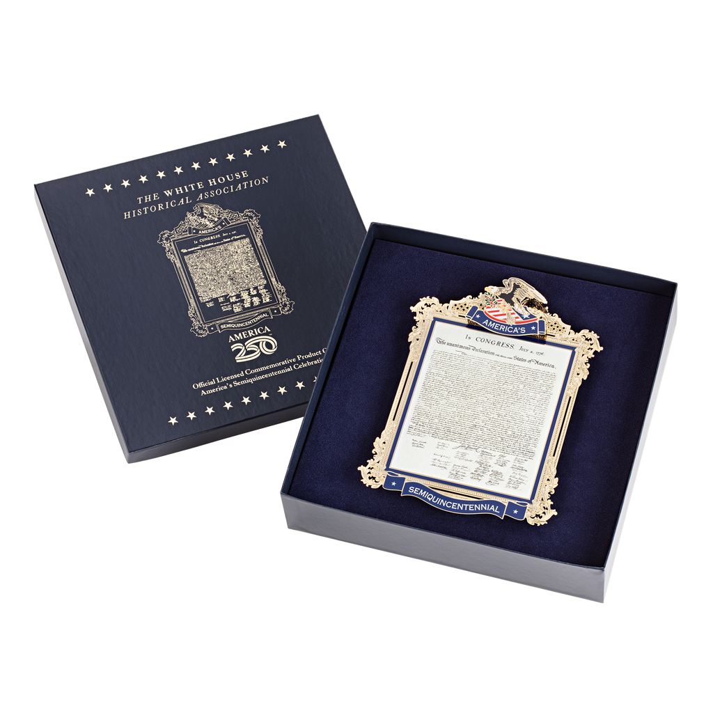 Official Commemorative Ornament of America’s 250th Anniversary 10" Display Wall Hanging in box