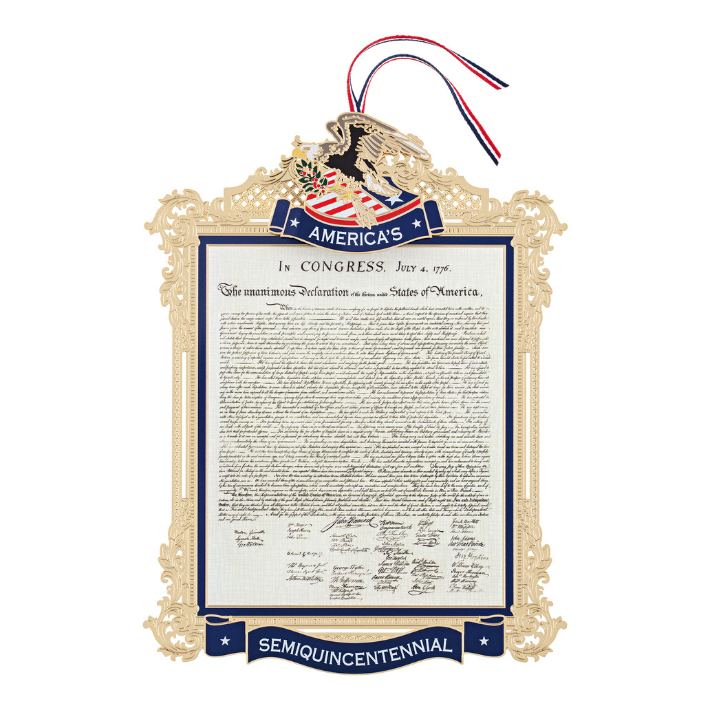 Official Commemorative Ornament of America’s 250th Anniversary 10" Display Wall Hanging front