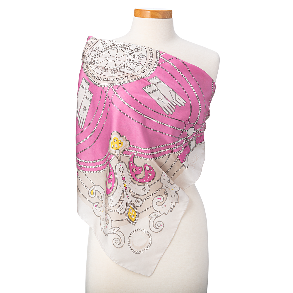 Jacqueline Kennedy Scarf - Pink wrapped