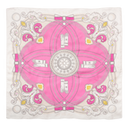 Jacqueline Kennedy Scarf - Pink laid out flat showing full pattern