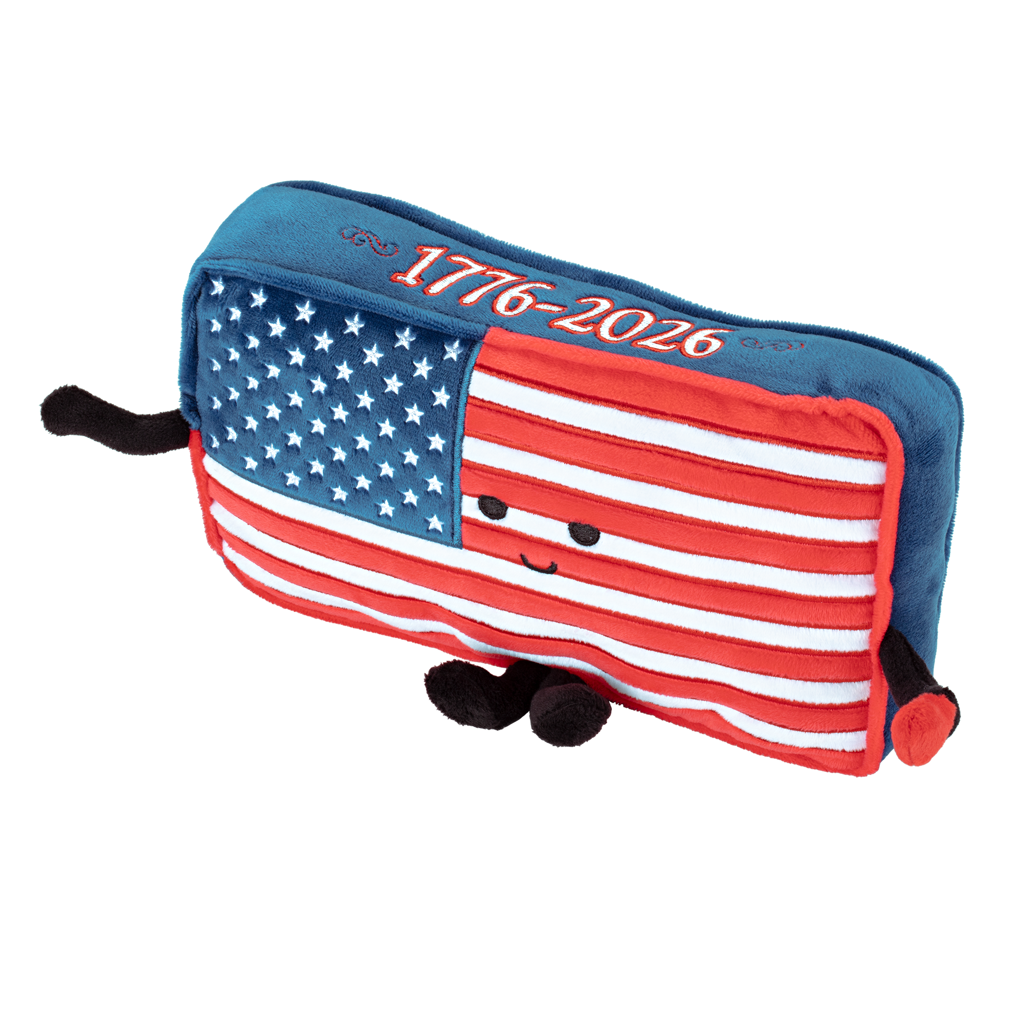 Stuffed States American Flag Plush A250 Patriotic Collectible front and top