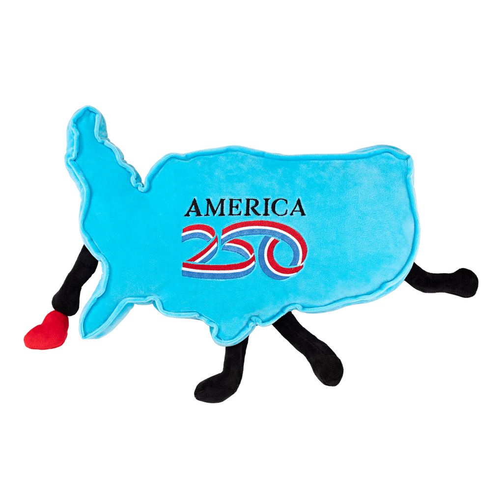 Stuffed States USA Mascot Map Pillow Plush A250 Patriotic Collectible back