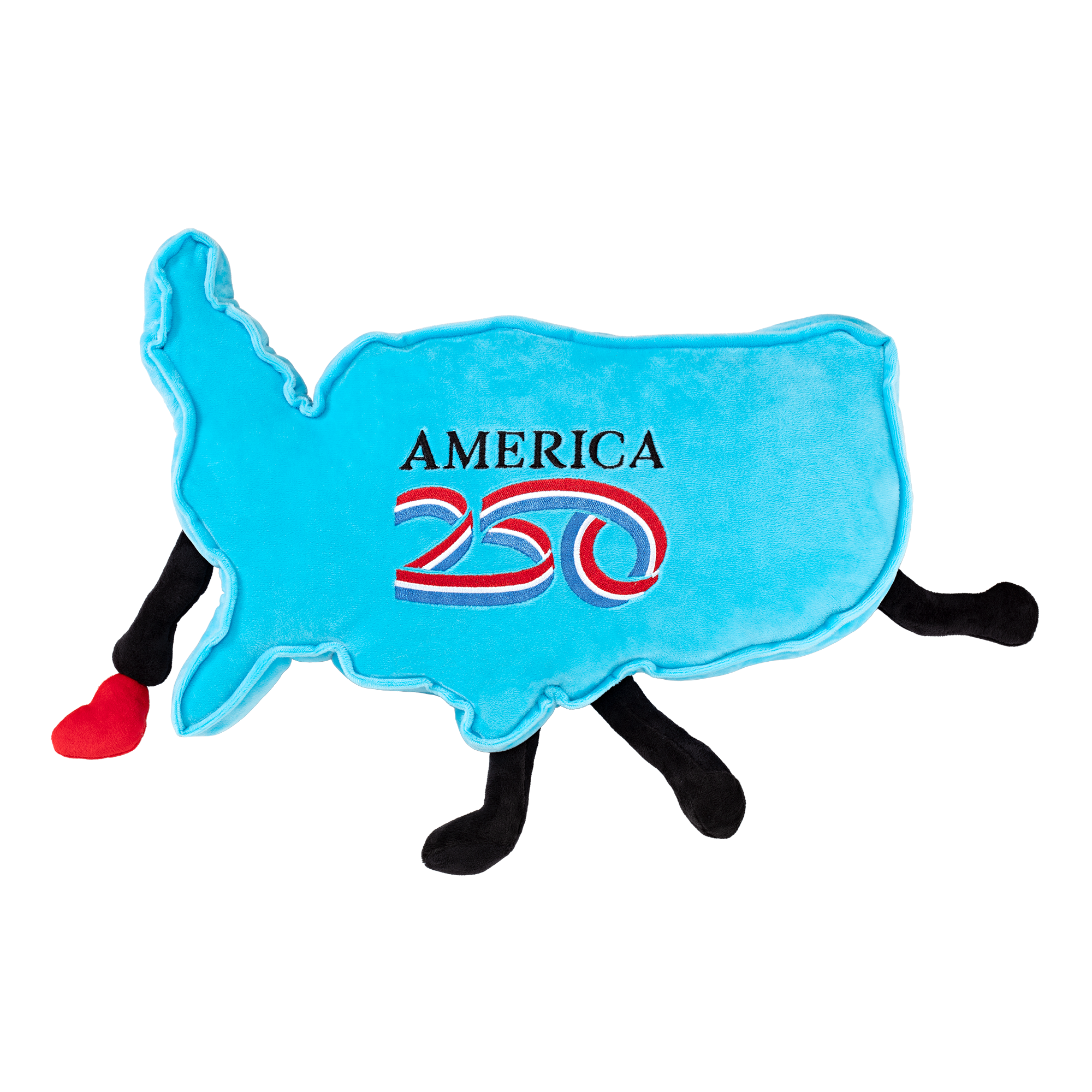 Stuffed States USA Mascot Map Pillow Plush A250 Patriotic Collectible back