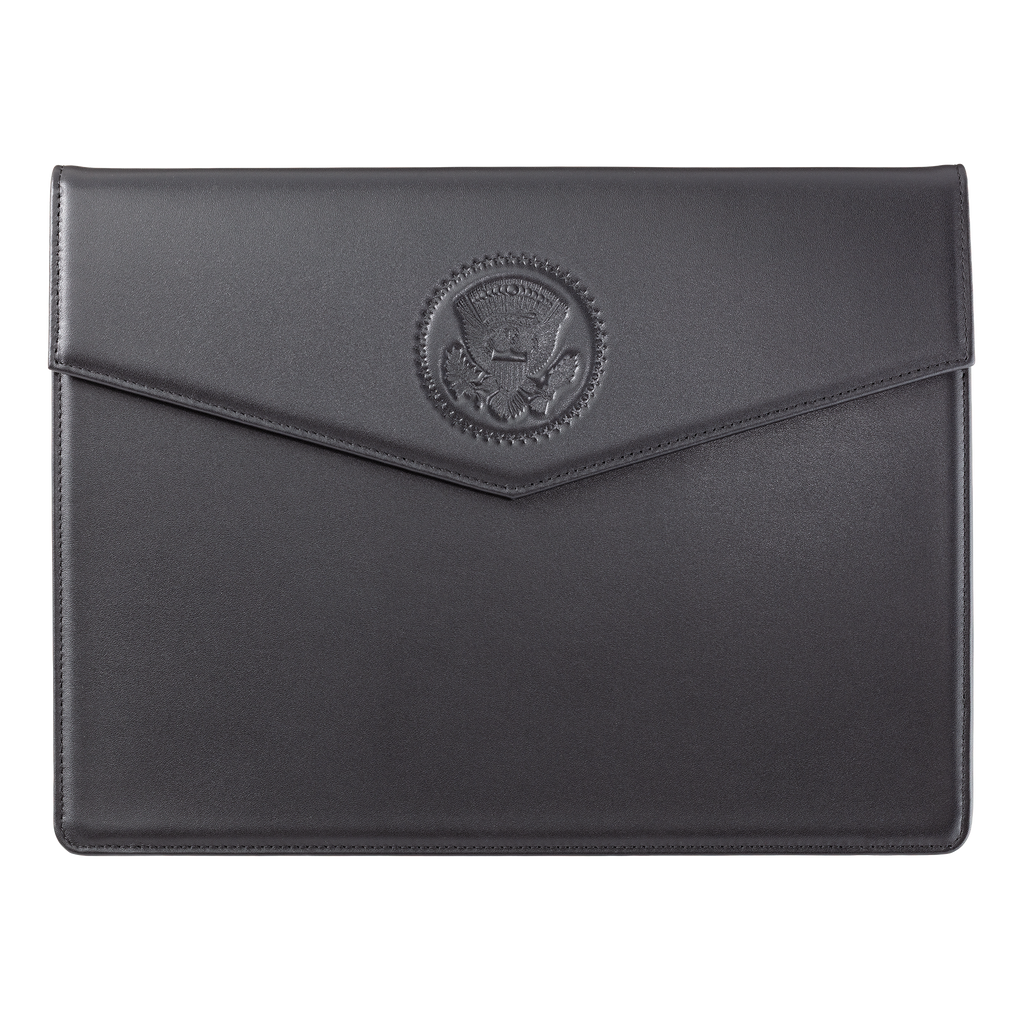 Truman Seal Embossed Leather Laptop Portfolio front