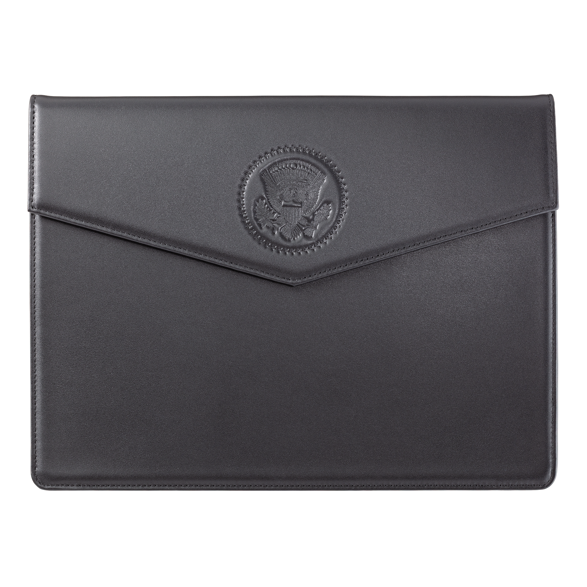 Truman Seal Embossed Leather Laptop Portfolio front
