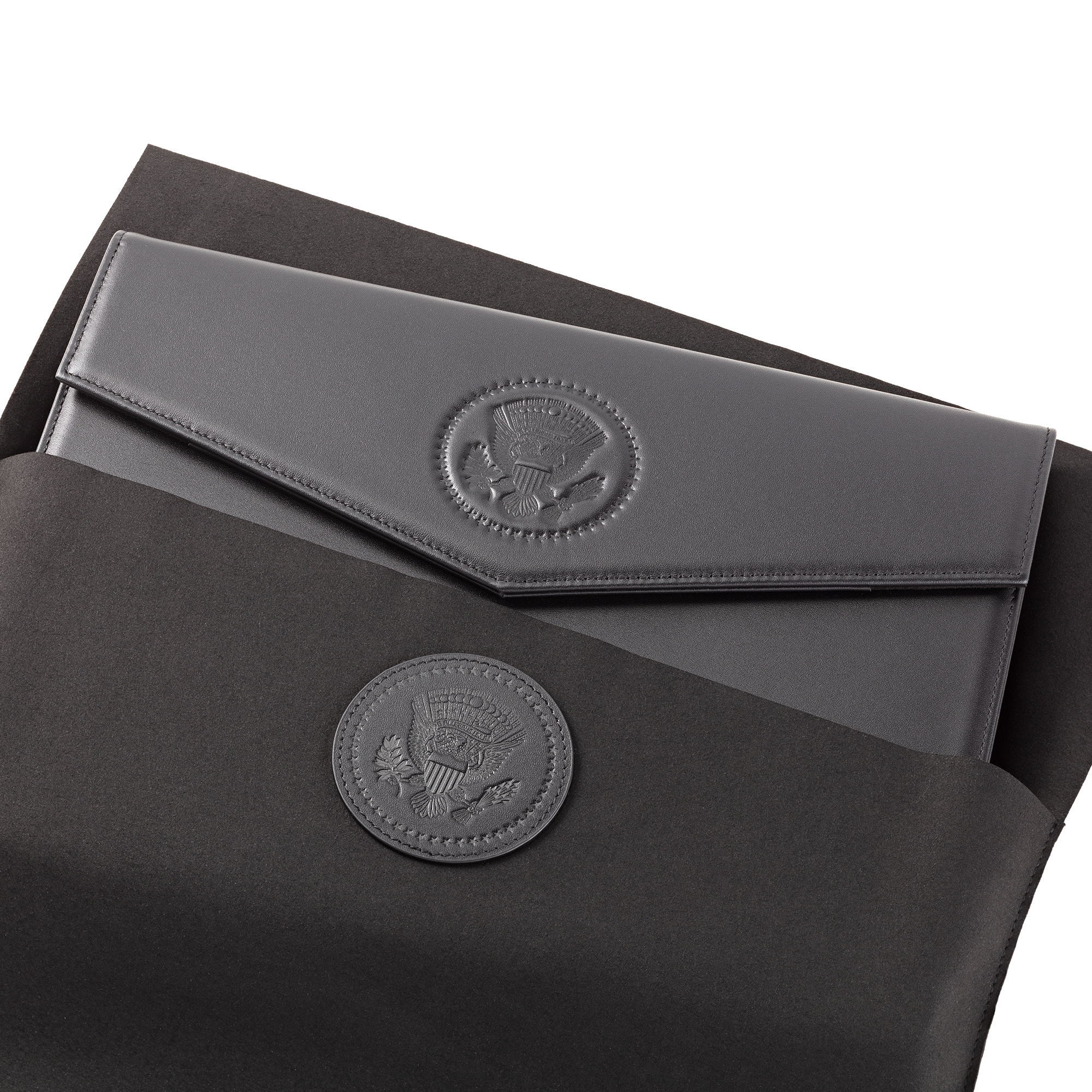 Truman Seal Embossed Leather Laptop Portfolio with case