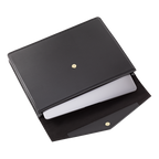 Truman Seal Embossed Leather Laptop Portfolio open