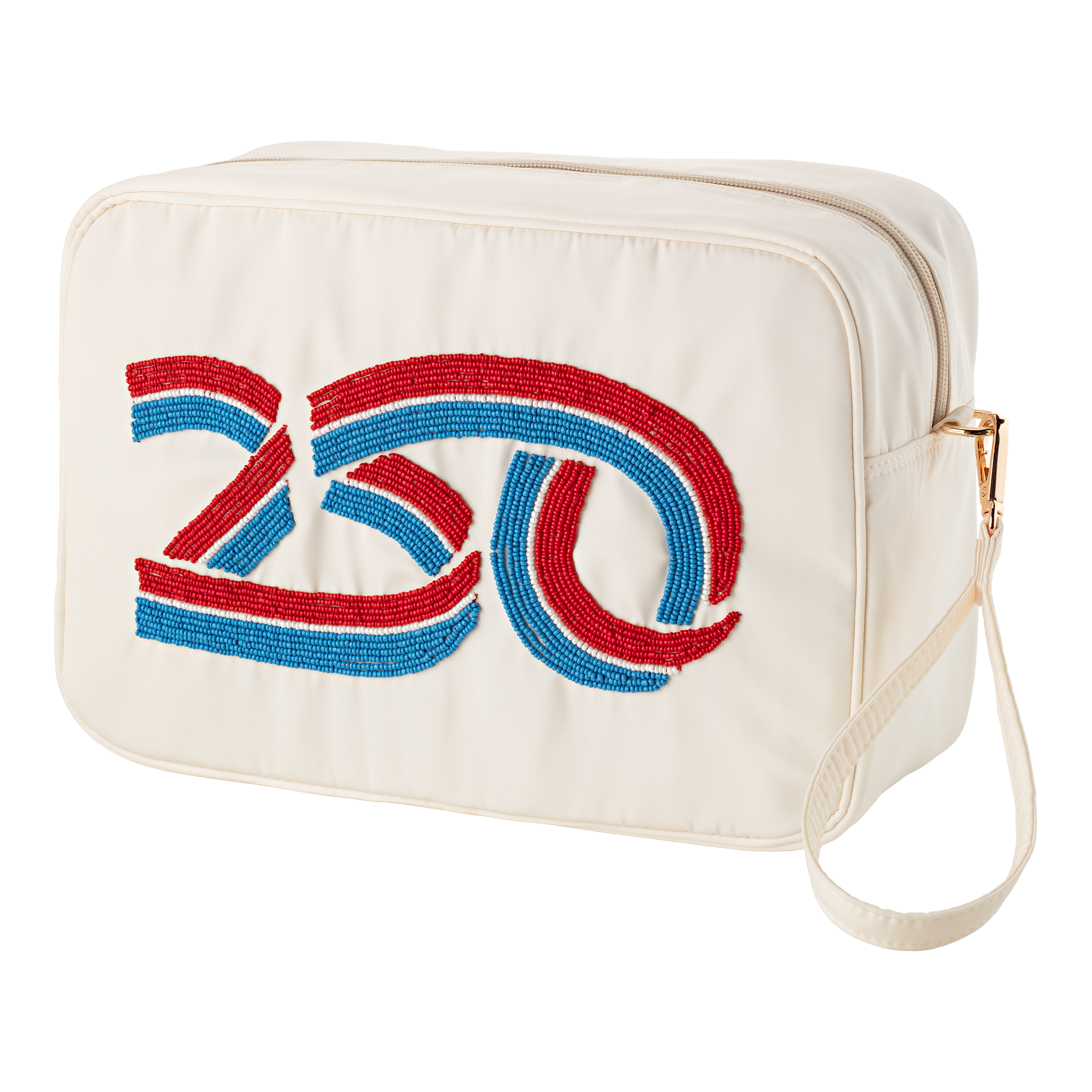 A250 Nylon Cosmetic Bag with Beaded Logo