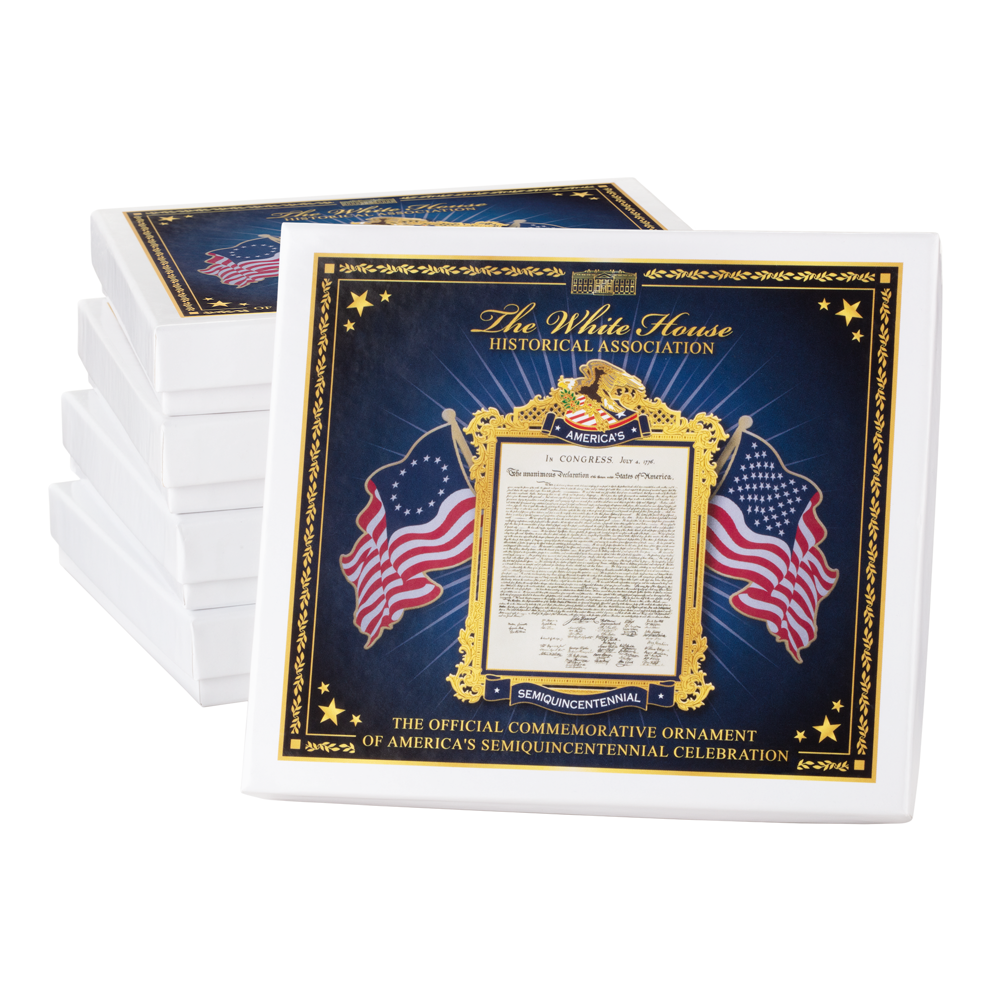 Official Commemorative Ornament of America’s 250th Anniversary - 5 piece bundle