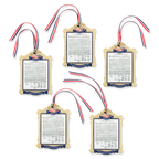 Official Commemorative Ornament of America’s 250th Anniversary - 5 piece bundle