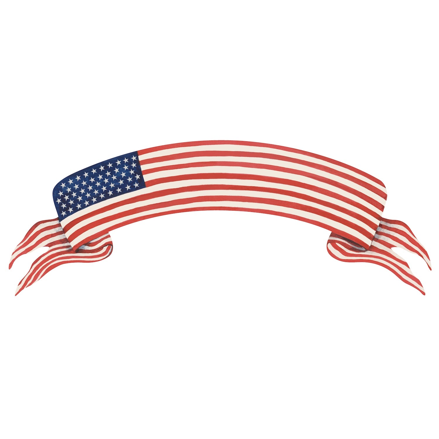 American Flag Banner Table Accent - set of 12