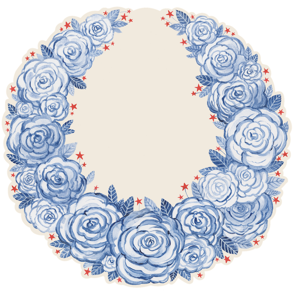 American Floral Paper Placemats - set of 18