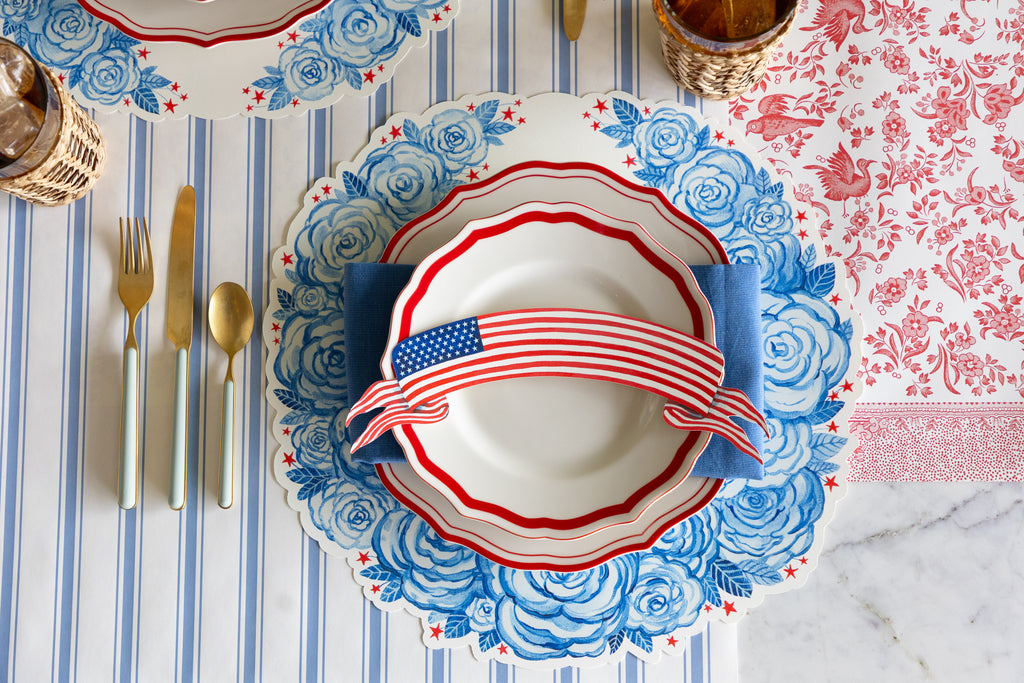 American Floral Paper Placemats - set of 18