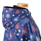 Rain Caper x Mary Engelbreit Fireworks Print Reversible Rain Cape Poncho hood