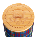 White House Tartan Canisters- Set of Two lid
