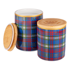 White House Tartan Canisters- Set of Two