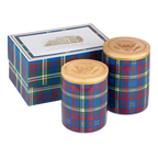 White House Tartan Canisters- Set of Two with box