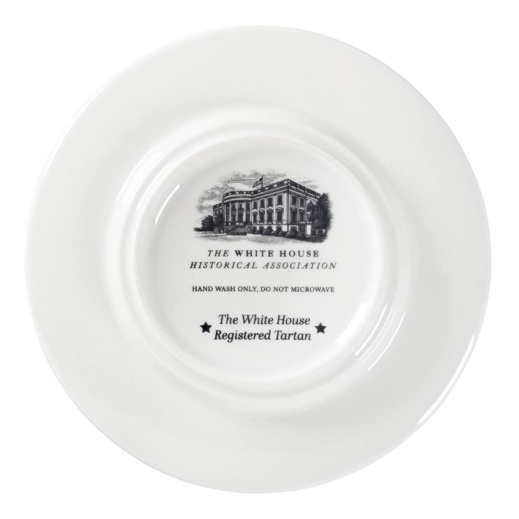 White House Tartan 6" plates- Set of Four bottom