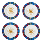 White House Tartan 6" plates- Set of Four